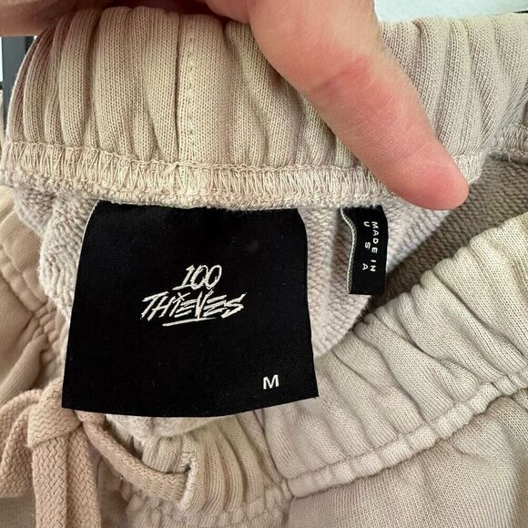 100 Thieves Joe Perez One World Level Up Limited Edition Wheat Fleece Lined Shor - Picture 9 of 10